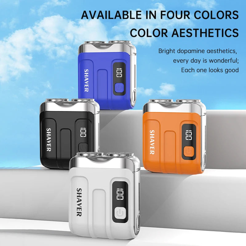 Mini Electric Smart Shaver – Rechargeable Dual-Blade Trimmer