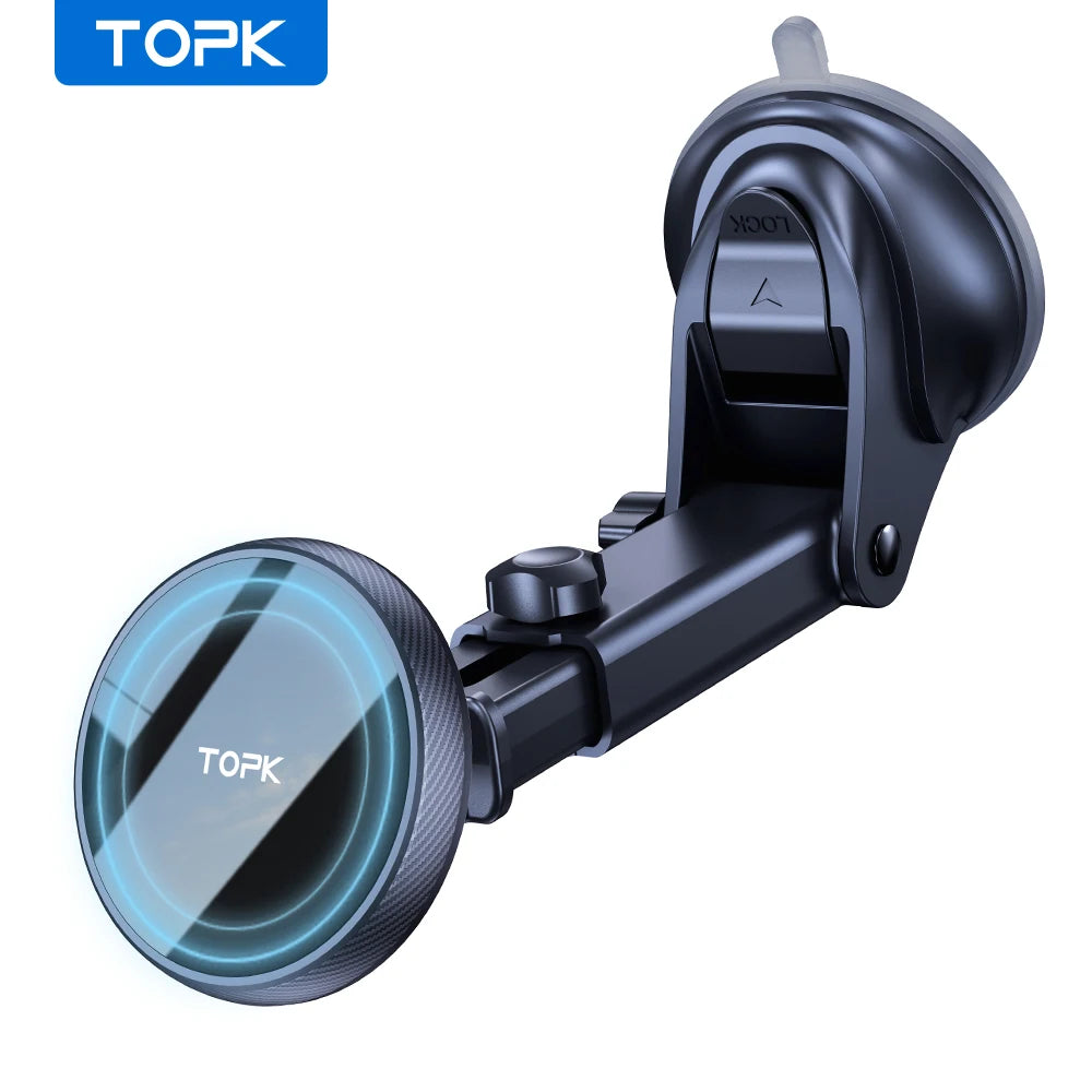 TOPK MagSafe Car Phone Holder – Strong Suction Mount