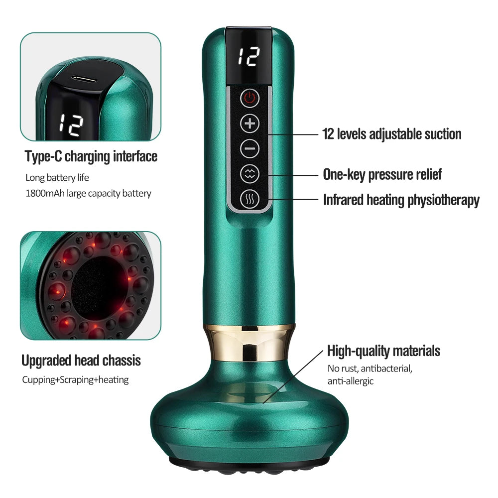 Intelligent Cupping Massager – Rechargeable Magnetic Suction Device