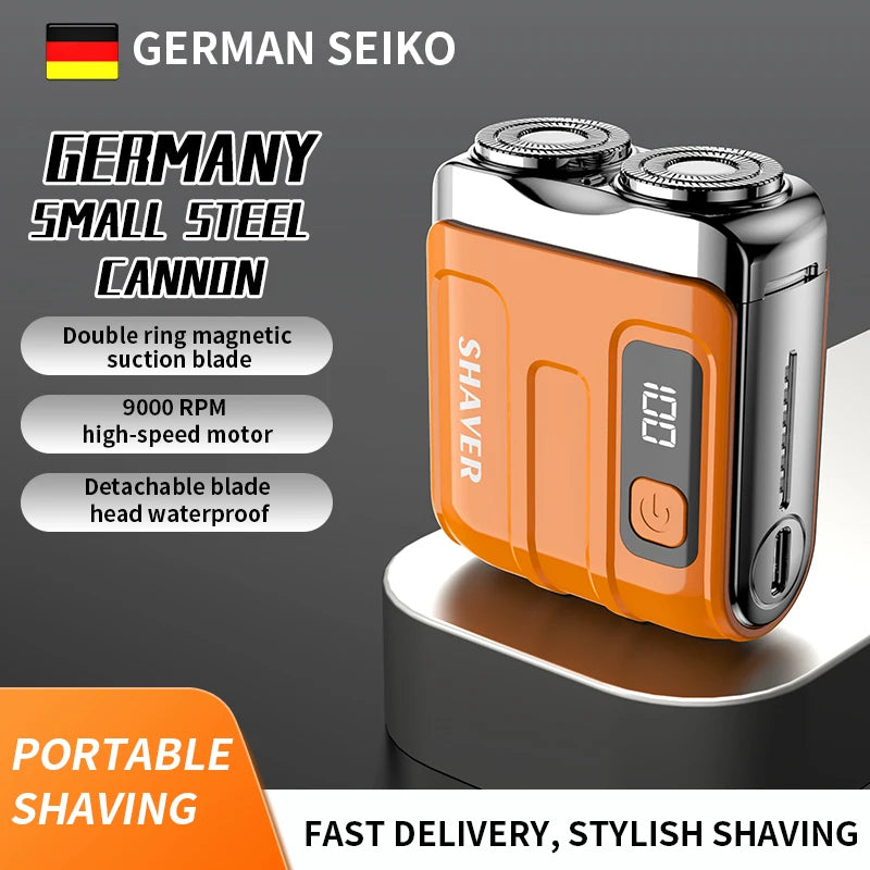 Mini Electric Smart Shaver – Rechargeable Dual-Blade Trimmer
