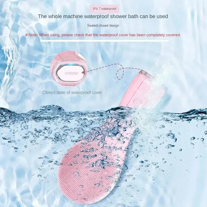 Electric Facial Cleansing Brush – Sonic Silicone Pore Cleaner