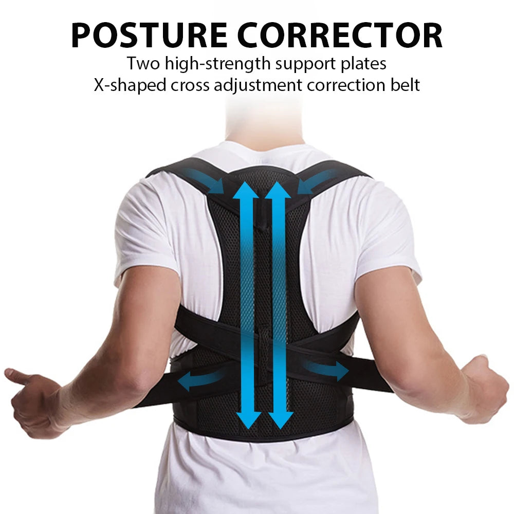 Posture Corrector Back Brace – Adjustable Support Belt