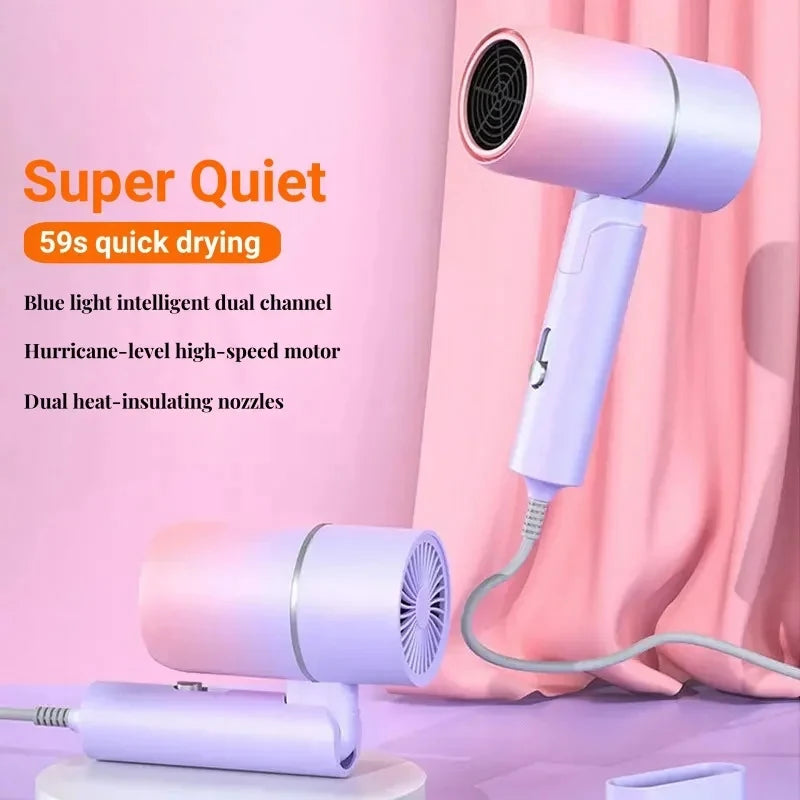 Folding Hair Dryer – High-Power Ionic Portable Dryer