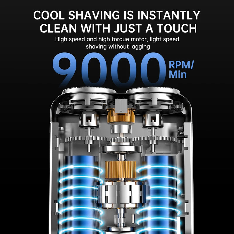 Mini Electric Smart Shaver – Rechargeable Dual-Blade Trimmer